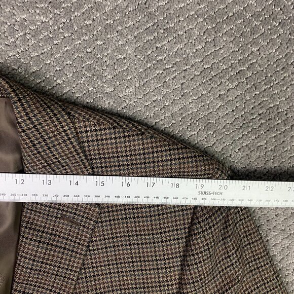 Lauren Ralph Lauren Houndstooth Blazer Sport Coat Men's 44S Brown Tweed 2 Button - Picture 11 of 15